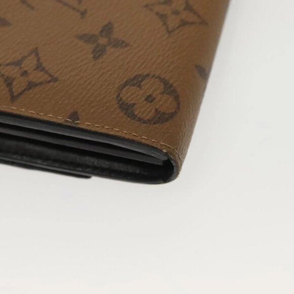 LOUIS VUITTON Monogram Reverse Portefeuille Sarah Long Wallet M64488 Auth 140380 - Picture 4 of 16